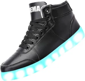 Odema V3 Aurora Unisex High Top Light Up Shoes, Sneakers with Lights for Men，Women, Led Light Shoes,USB Charging Glowing Shoes for Teens