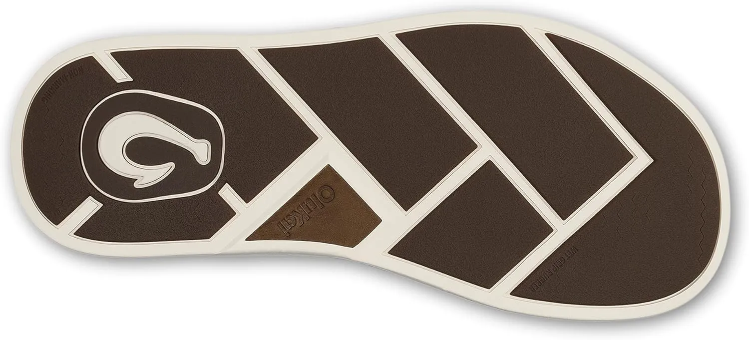 OLUKAI Olali Men's Leather Sandals, Versatile & Comfortable Flip Flops, Soft & Durable Material, Arch Support & All-Day Wear