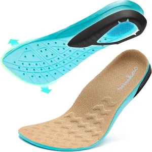 OrthoComfoot Wide Plantar Fasciitis Inserts for Men, Breathable Comfort Arch Support Insoles for Diabetes & Flat Feet, 240LBS  Heavy-Duty Adjustable TPU, Work Boot Orthotic Insoles, Size 10 Men