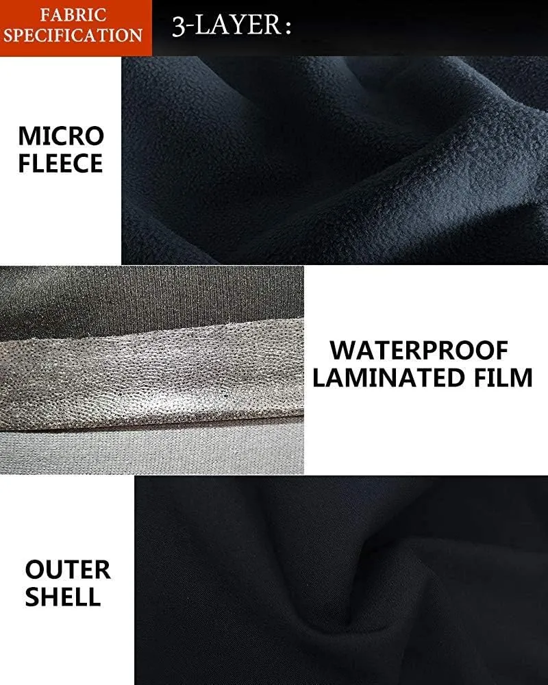 Outdoor Ventures Women's Sleek Waterproof Softshell Fleece Lined Ski Snow Insulated High Rise Hiking Pants with Bottom Zipper
