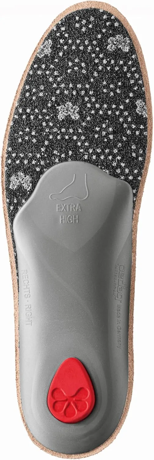 Pedag Viva High | Extra High Arch Support | Handmade in Germany | Plantar Fasciitis Relief | Heel Cushion | Activated Charcoal Odor Control | Metatarsal Support | Tan Leather | Men US 10/ EU 43