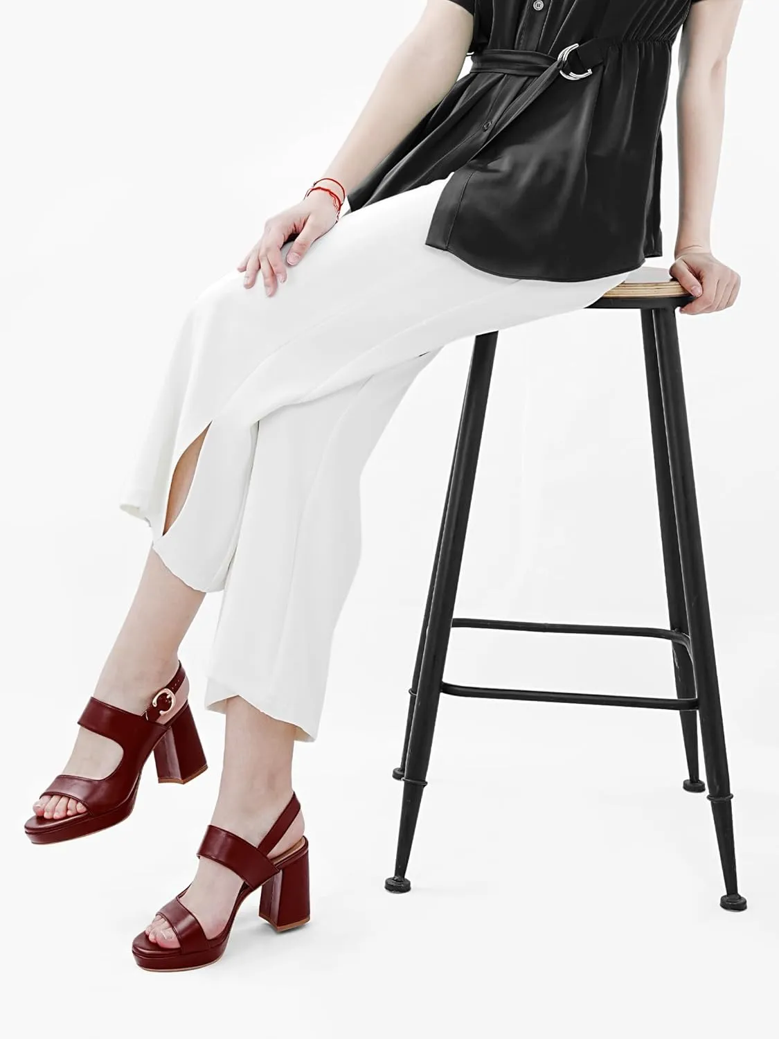 Platform Heels for Women Comfy Chunky Block Heeled Sandal Open Toe Ankle Strap Mid Heel Slingback Sandals Summer Pary Dress Shoes