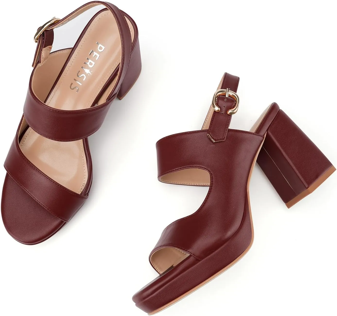 Platform Heels for Women Comfy Chunky Block Heeled Sandal Open Toe Ankle Strap Mid Heel Slingback Sandals Summer Pary Dress Shoes