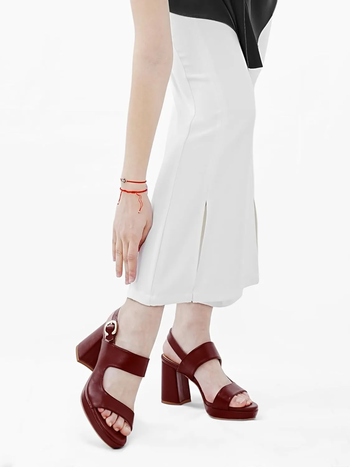 Platform Heels for Women Comfy Chunky Block Heeled Sandal Open Toe Ankle Strap Mid Heel Slingback Sandals Summer Pary Dress Shoes