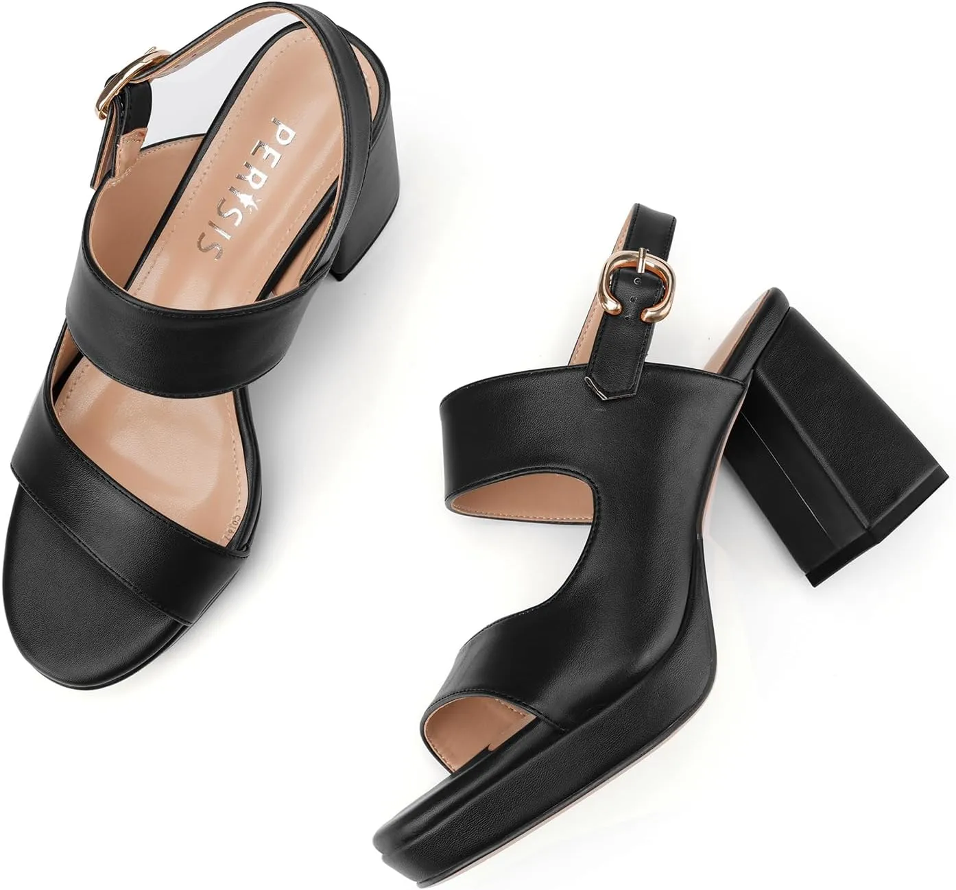 Platform Heels for Women Comfy Chunky Block Heeled Sandal Open Toe Ankle Strap Mid Heel Slingback Sandals Summer Pary Dress Shoes