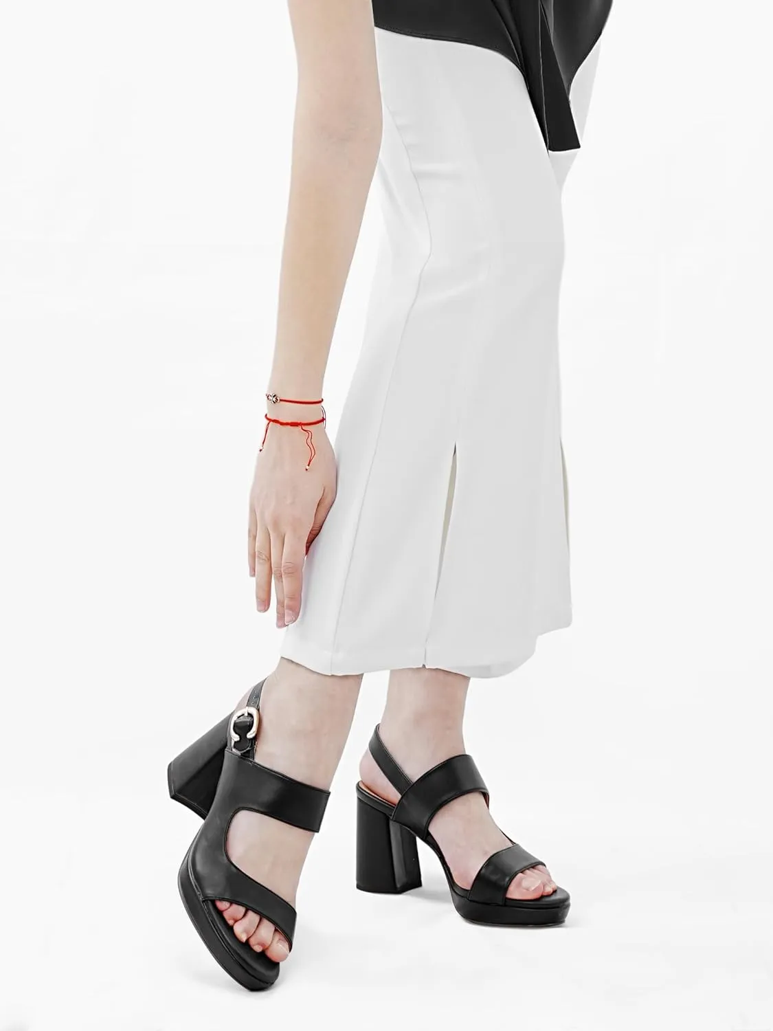 Platform Heels for Women Comfy Chunky Block Heeled Sandal Open Toe Ankle Strap Mid Heel Slingback Sandals Summer Pary Dress Shoes