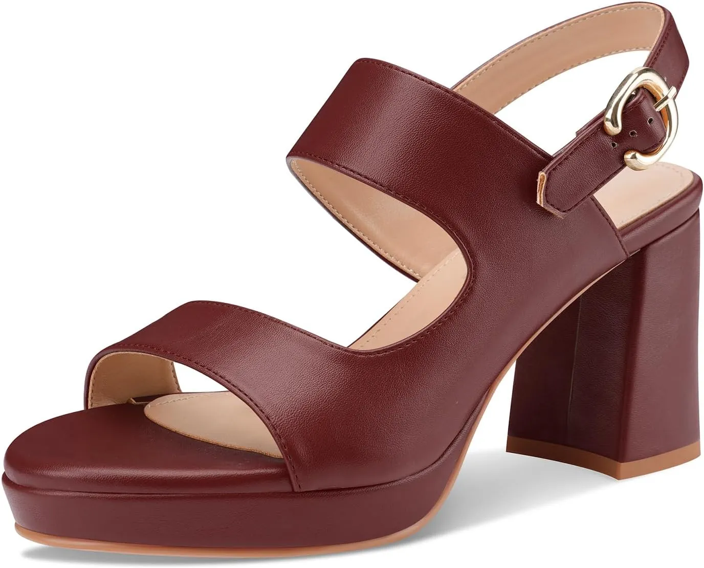 Platform Heels for Women Comfy Chunky Block Heeled Sandal Open Toe Ankle Strap Mid Heel Slingback Sandals Summer Pary Dress Shoes