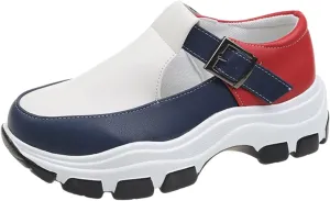 Plus Size Casual Sandals Casual Platform Shoes Outdoor Sneakers Fashion Vulcanized Shoes Womens Running Shoes (Color : Blue, Shoe Size : 9)