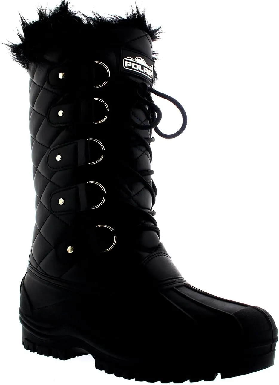 POLAR Womens Waterproof Tactical Mountain Walking Snow Knee Boots