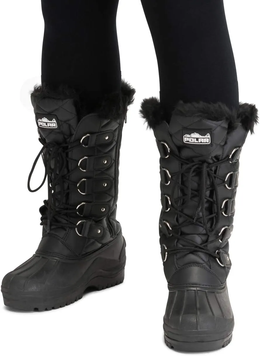 POLAR Womens Waterproof Tactical Mountain Walking Snow Knee Boots