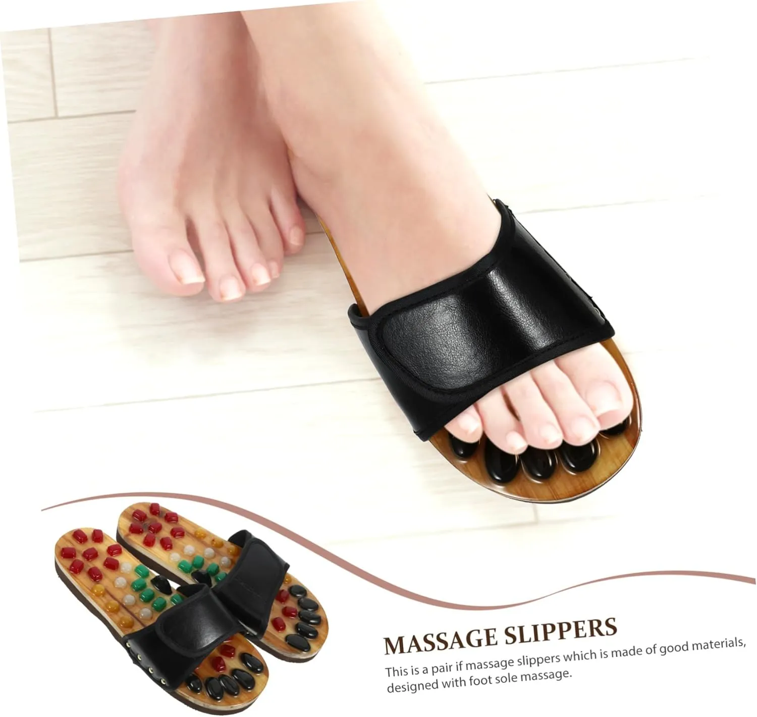 Pressure Point Sandals for Acupressure Shoes Massage Sandals Cobblestone Foot Pad Size 43-44