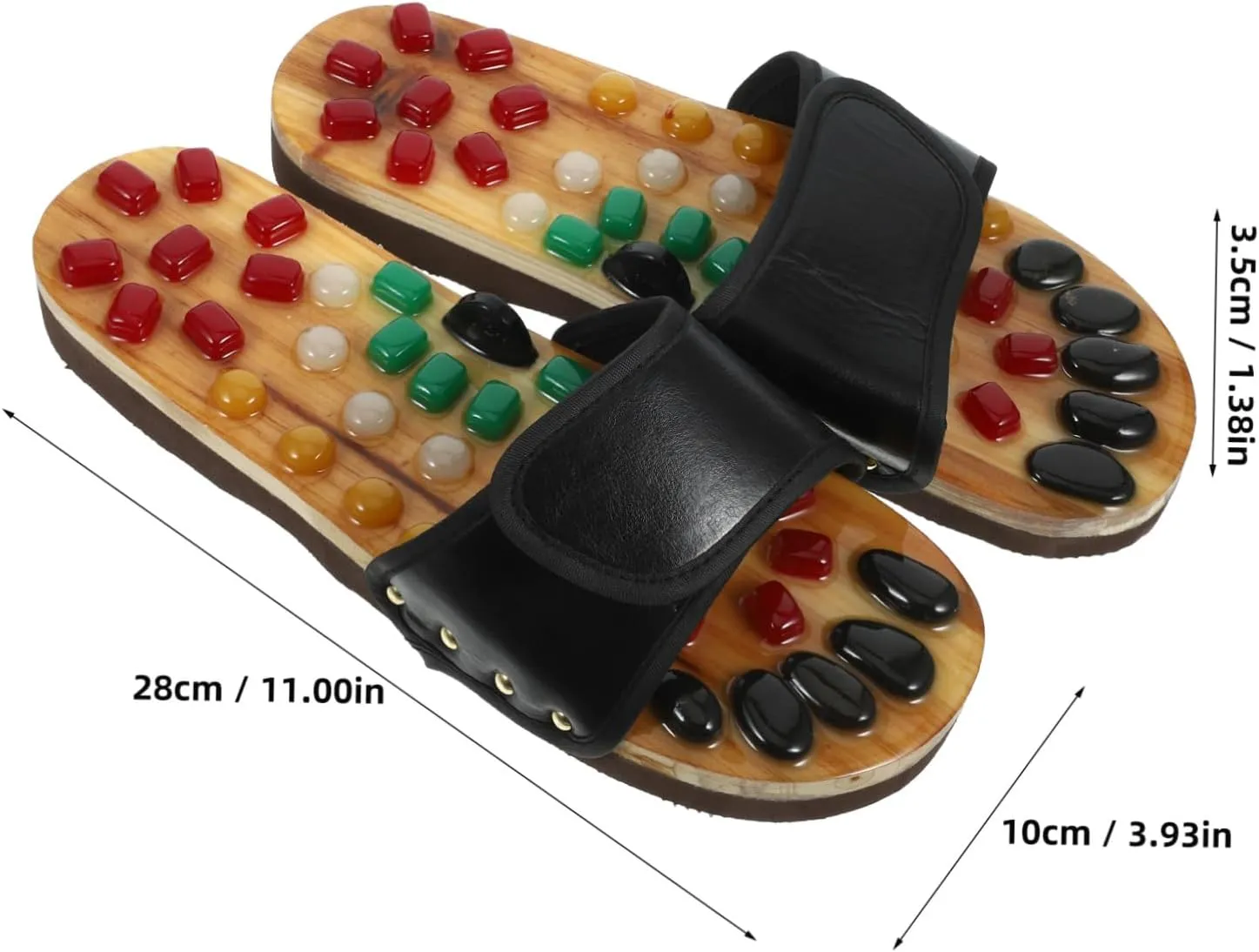 Pressure Point Sandals for Acupressure Shoes Massage Sandals Cobblestone Foot Pad Size 43-44