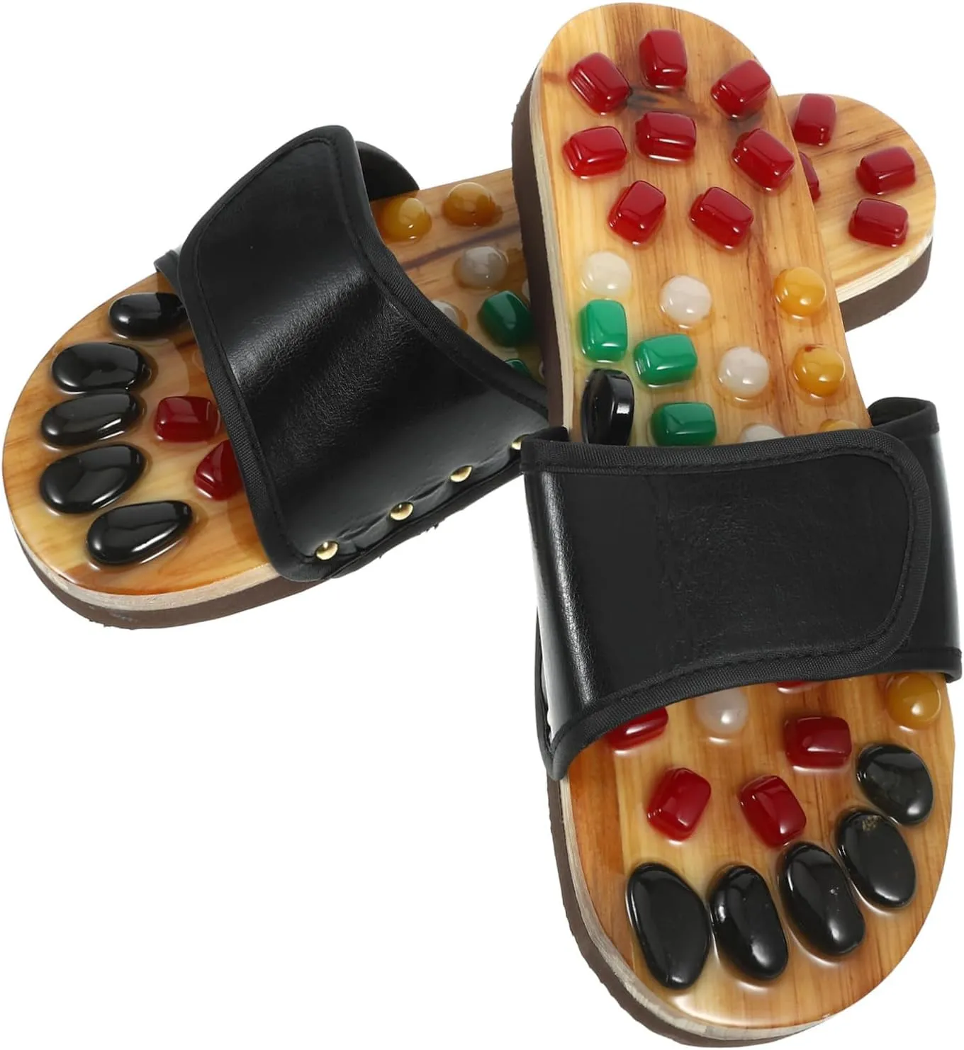 Pressure Point Sandals for Acupressure Shoes Massage Sandals Cobblestone Foot Pad Size 43-44