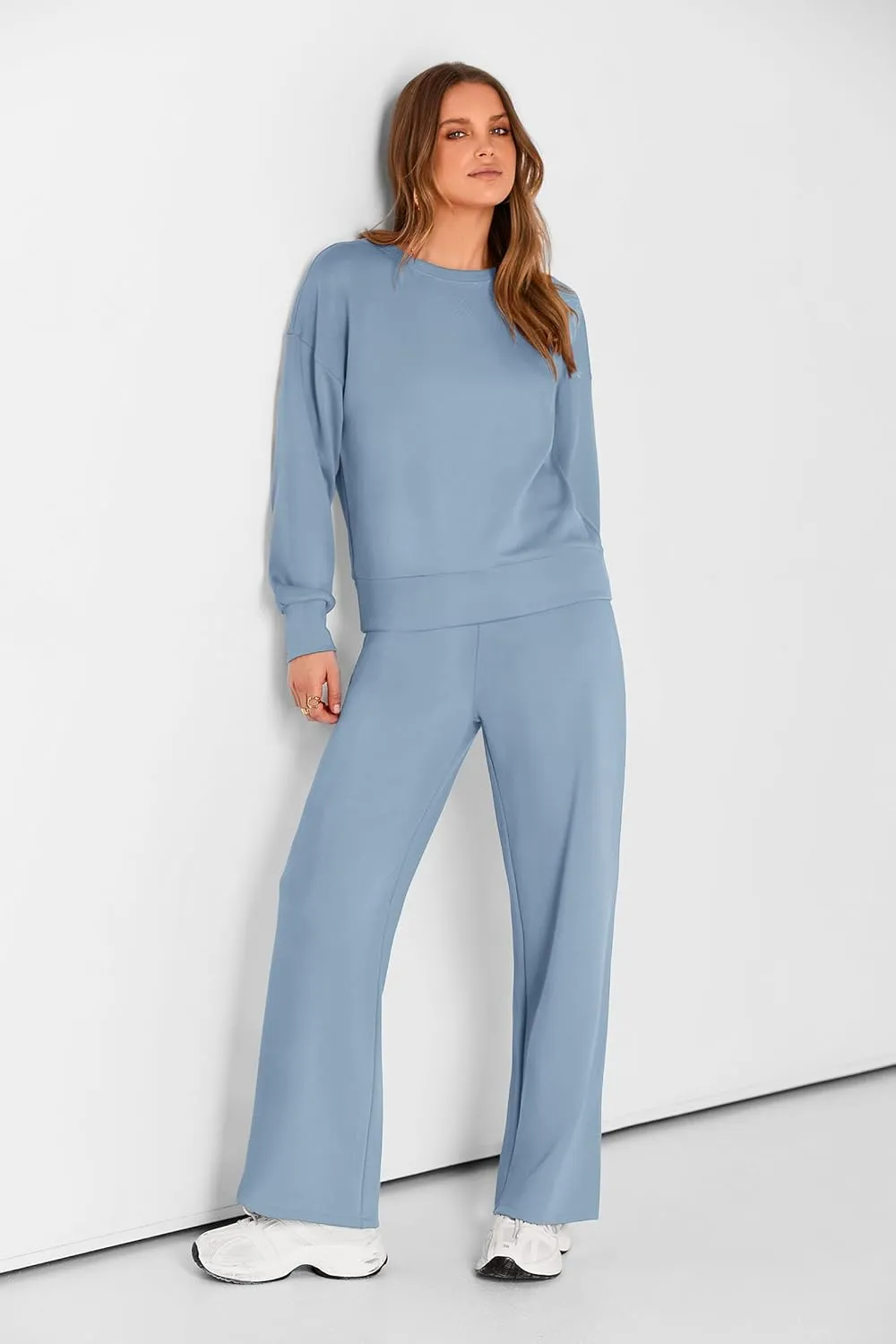 PRETTYGARDEN Women's 2 Piece Outfits 2025 Winter Long Sleeve Pullover Tops And Long Pants Lounge Sets Tracksuit