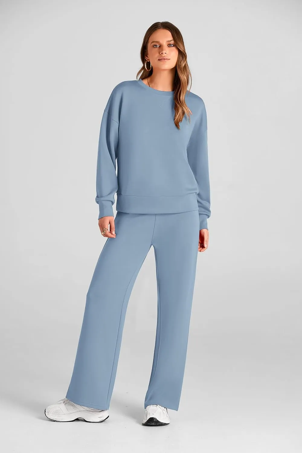 PRETTYGARDEN Women's 2 Piece Outfits 2025 Winter Long Sleeve Pullover Tops And Long Pants Lounge Sets Tracksuit