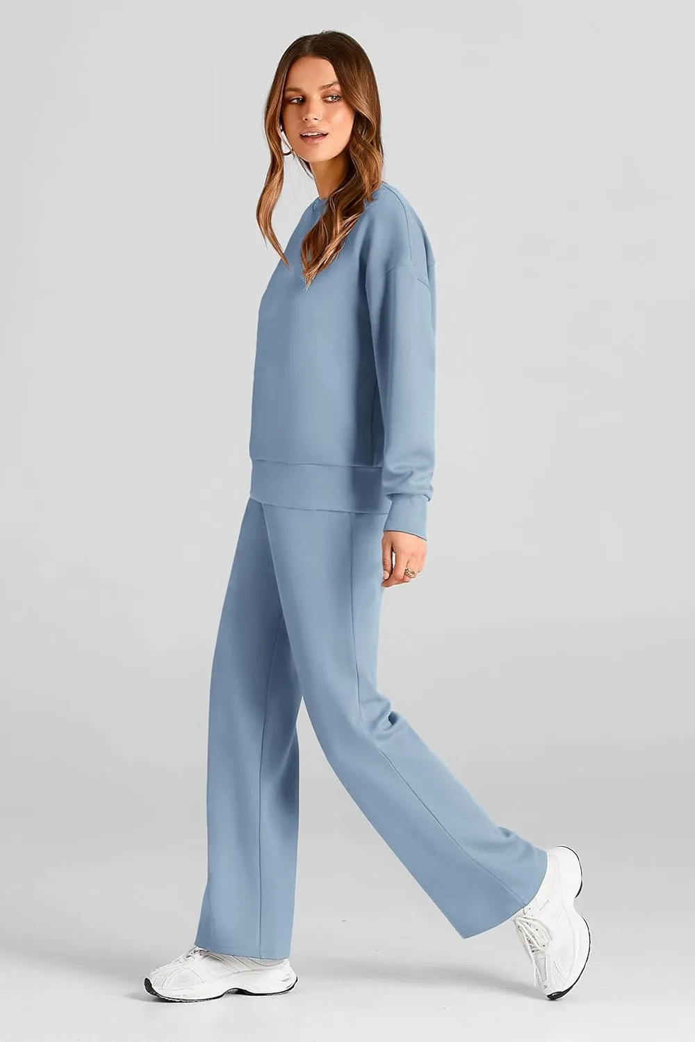 PRETTYGARDEN Women's 2 Piece Outfits 2025 Winter Long Sleeve Pullover Tops And Long Pants Lounge Sets Tracksuit