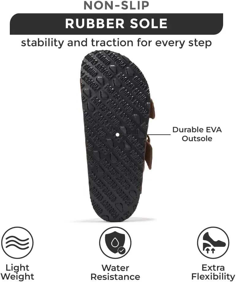 Project Cloud Genuine Leather Flat Sandals for Women 2025 Comfortable Beach Essentials Womens Sandals Memory Foam Vacation Essentials Slides for Women Footwear (Santorini)
