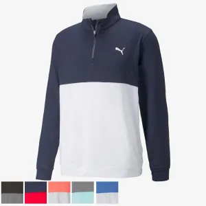 Puma Gamer Colorblock Golf 1/4 Zip M Navy Blazer/Bright White (53298