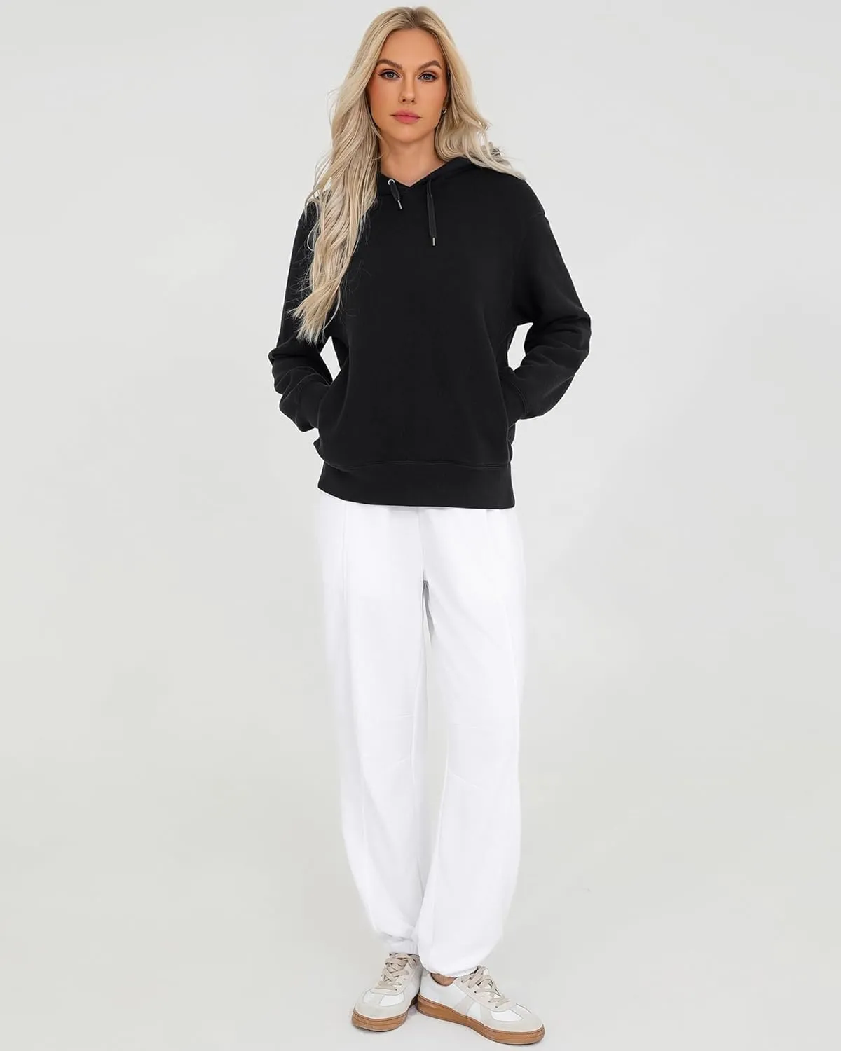 Quenteen Womens Sweatpants Casual Loose Lightweight Joggers Pants Fall Baggy Lounge Pants Drawstring Workout Bottoms