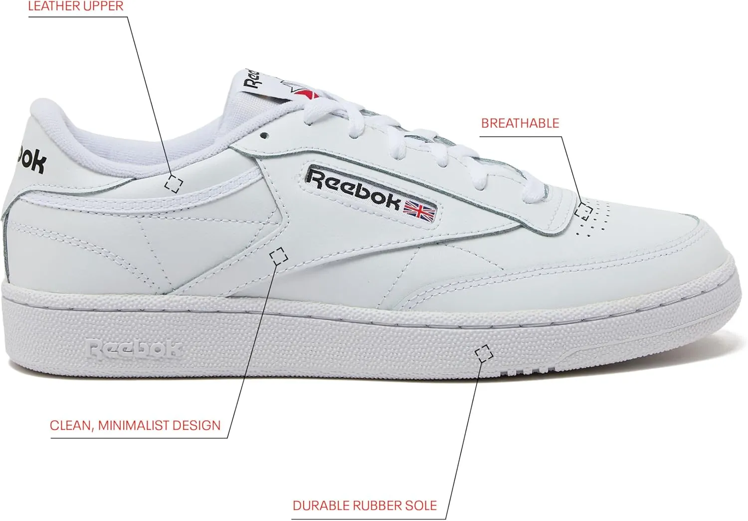 Reebok Unisex-Adult Club C 85 Tennis Sneaker
