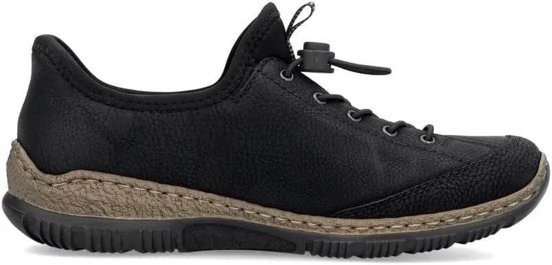Rieker N3267 Nikita Slip-On Women's Sneakers - Lightweight Walking Shoes with Shock-Absorbing Sole, Elastic Lacing, Premium Cushioning Footbed for Everyday Wear