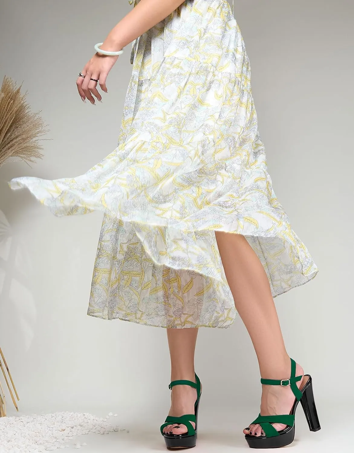 Saekcted Womens Chunky Block High Heel Open Toe Platform Ankle Strap Sandals Cross-Strap Patchwork Dress Shoes Casual Summer 5.1 Inches Heels