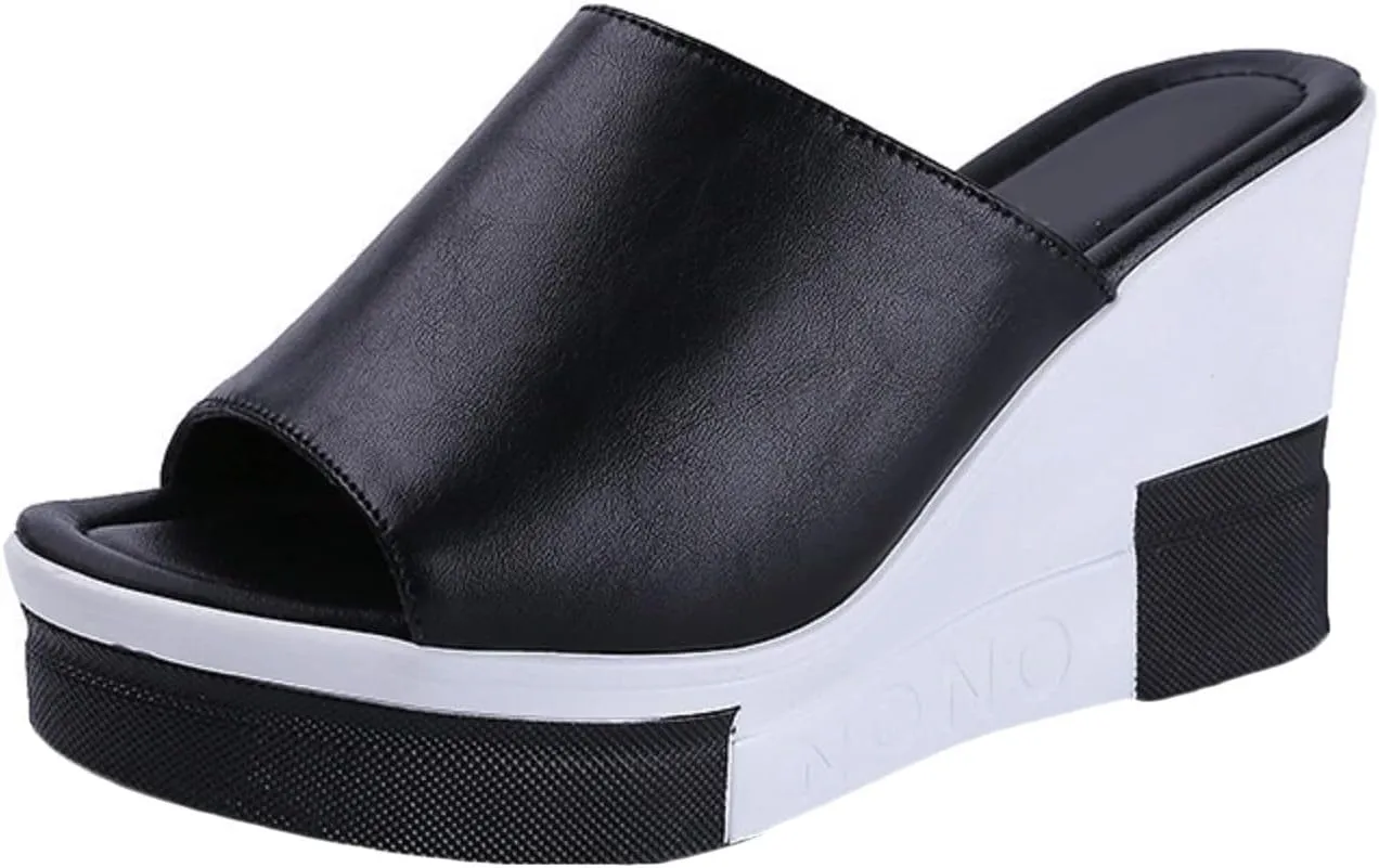 Sandals for Women Dressy Summer Breathable Anti-Slip Wedge Sandal Retro Pluse Size Summer Beach Sandals