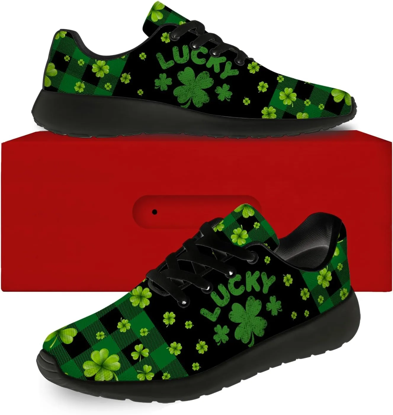 Shamrock Shoes for Men Women Athletic Running Tennis Shoes Walking Gym Sneakers Gifts for Girlfriend Boyfriend