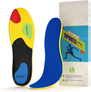 Shoe Insoles with Arch Support for Women Men, Breathable Anti-Slip, Plantar Fasciitis Insoles for Basketball, Running, Cycling, Outdoor Hiking and Other Daily Sports - M (M: 7-8 / W: 9-10)