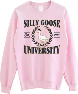 Silly Goose University Sweatshirt - Goose University Sweatshirt, Funny Goose, Goose Sweater, Goose Clothes