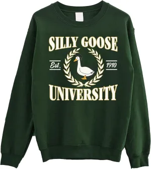Silly Goose University Sweatshirt - Goose University Sweatshirt, Funny Goose, Goose Sweater, Goose Clothes
