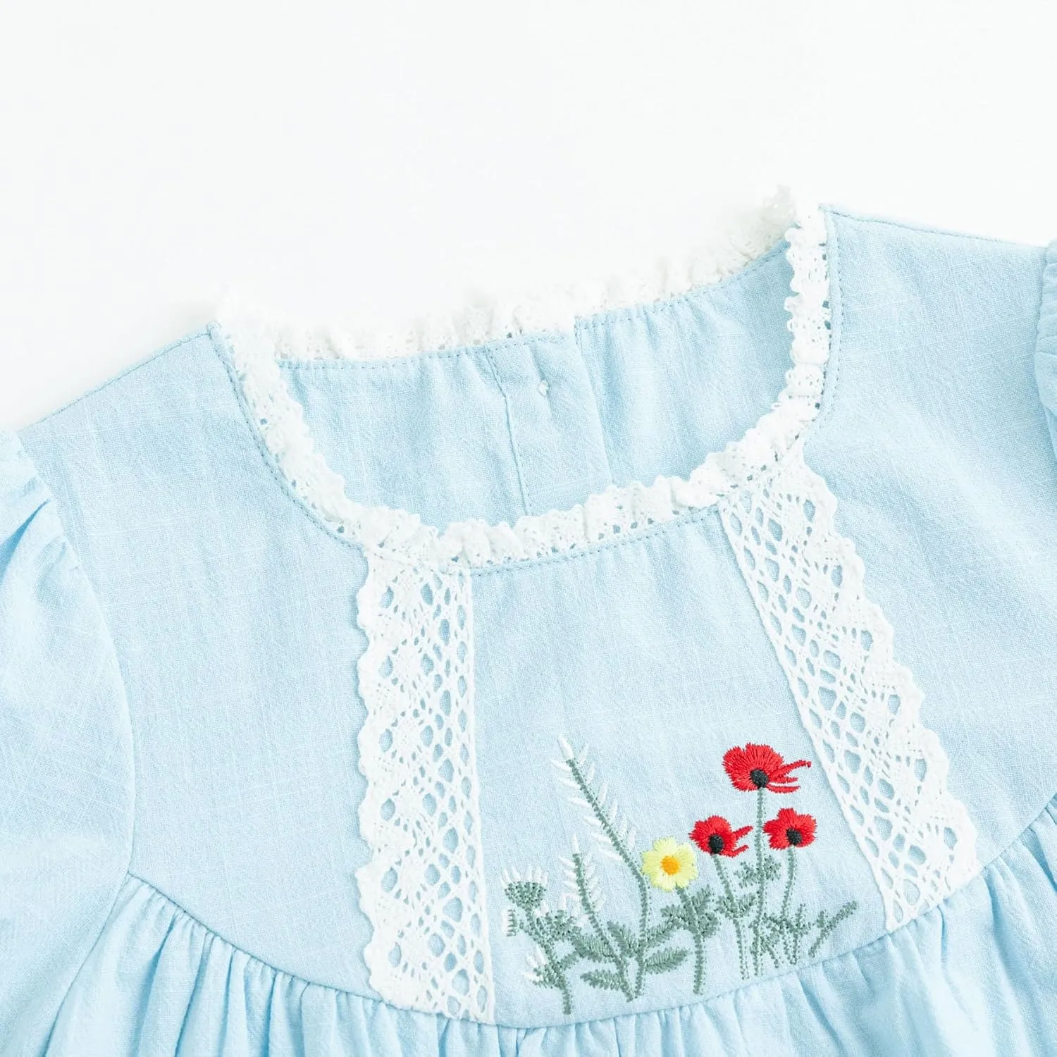 Simplee kids Baby Girl Dress Toddler Casual Dresses Summer Solid Color Floral Girl Clothes