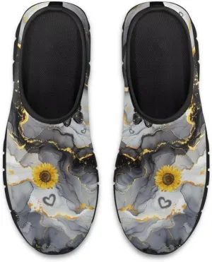 Slip On Tennis Shoes Women Casual Women's Flats Size 5.5-11.5 Black