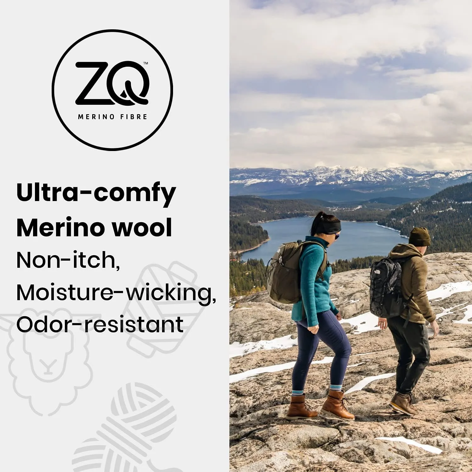 Smartwool Men's Hike Mountain Range Pattern Crew Socks