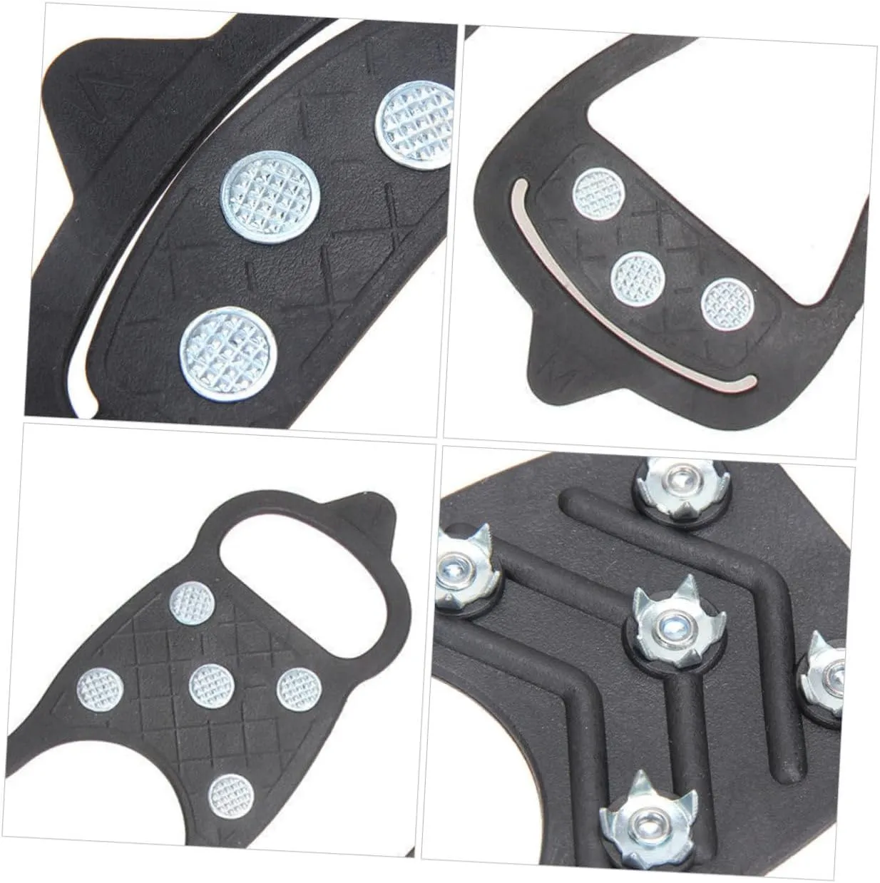 SOIMISS 8 Pcs Anti-Slip Eight-Tooth Crampons Ice Shoes Grippers Ice Grippers for Shoes and Boots Rubber Traction