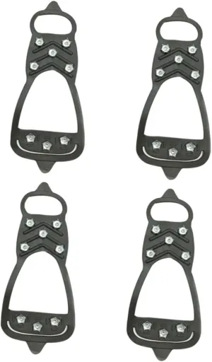 SOIMISS 8 Pcs Anti-Slip Eight-Tooth Crampons Ice Shoes Grippers Ice Grippers for Shoes and Boots Rubber Traction