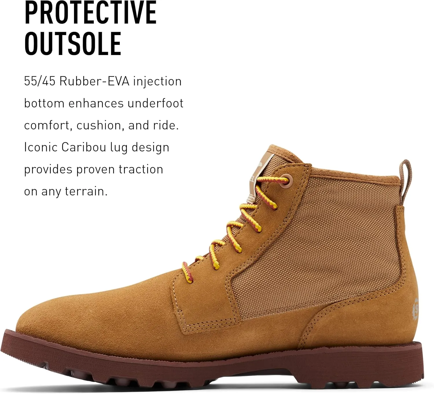 Sorel Men's Caribou Mod Chukka WP Boot — Waterproof Suede & Nylon Rain Boots