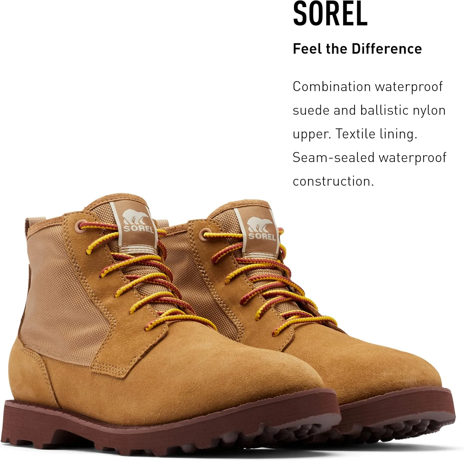 Sorel Men's Caribou Mod Chukka WP Boot — Waterproof Suede & Nylon Rain Boots