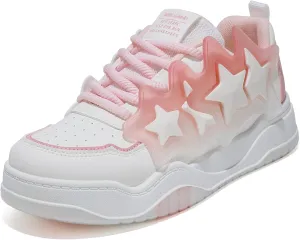 Star Shoes Womens Colorful Platform Walking Sneakers Comfortable Y2k Cute Shoes for Everyday