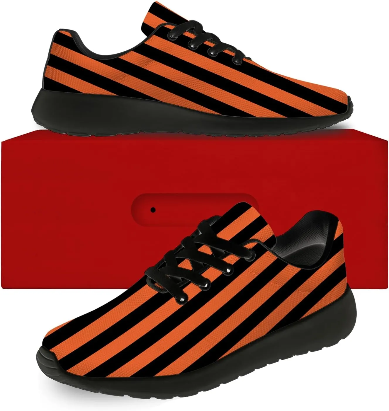 Striped Tennis Shoes for Men Women Running Walking Shoes Gym Athletic Sneakers Gifts for Mom Dad
