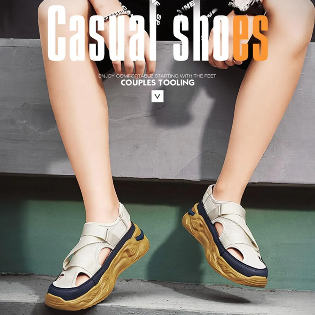 Summer Mesh Breathable Sandals, Lightweight Non-slip Sandals For Men, Casual Thick-Soled Beach Walking Fisherman Shoes