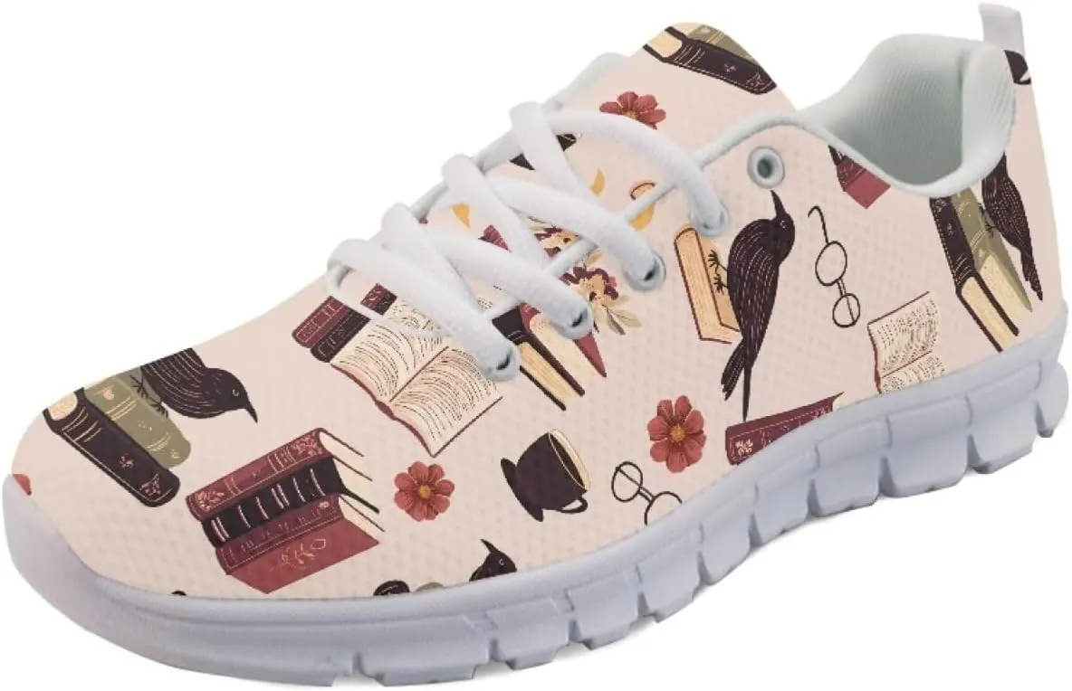 SYtrade Sneaker for Women Lace-up Athletic Running Sports Shoes White Sole