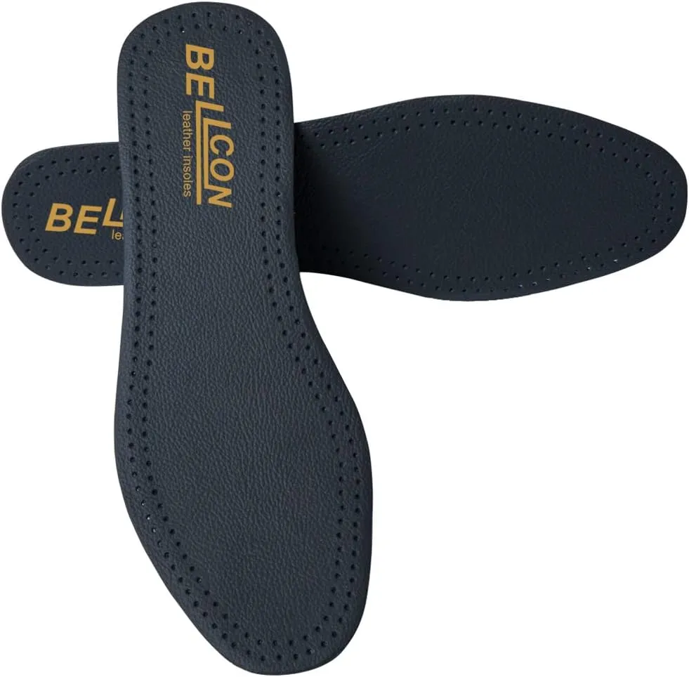 Thin Leather Insoles for Women Black Leather Shoe Inserts for Women Boots Shoes Sole Liners for Flats Comfort Cushioning Replacement Pads for Odor Eaters (3 Pairs/Womens US 6-6.5)