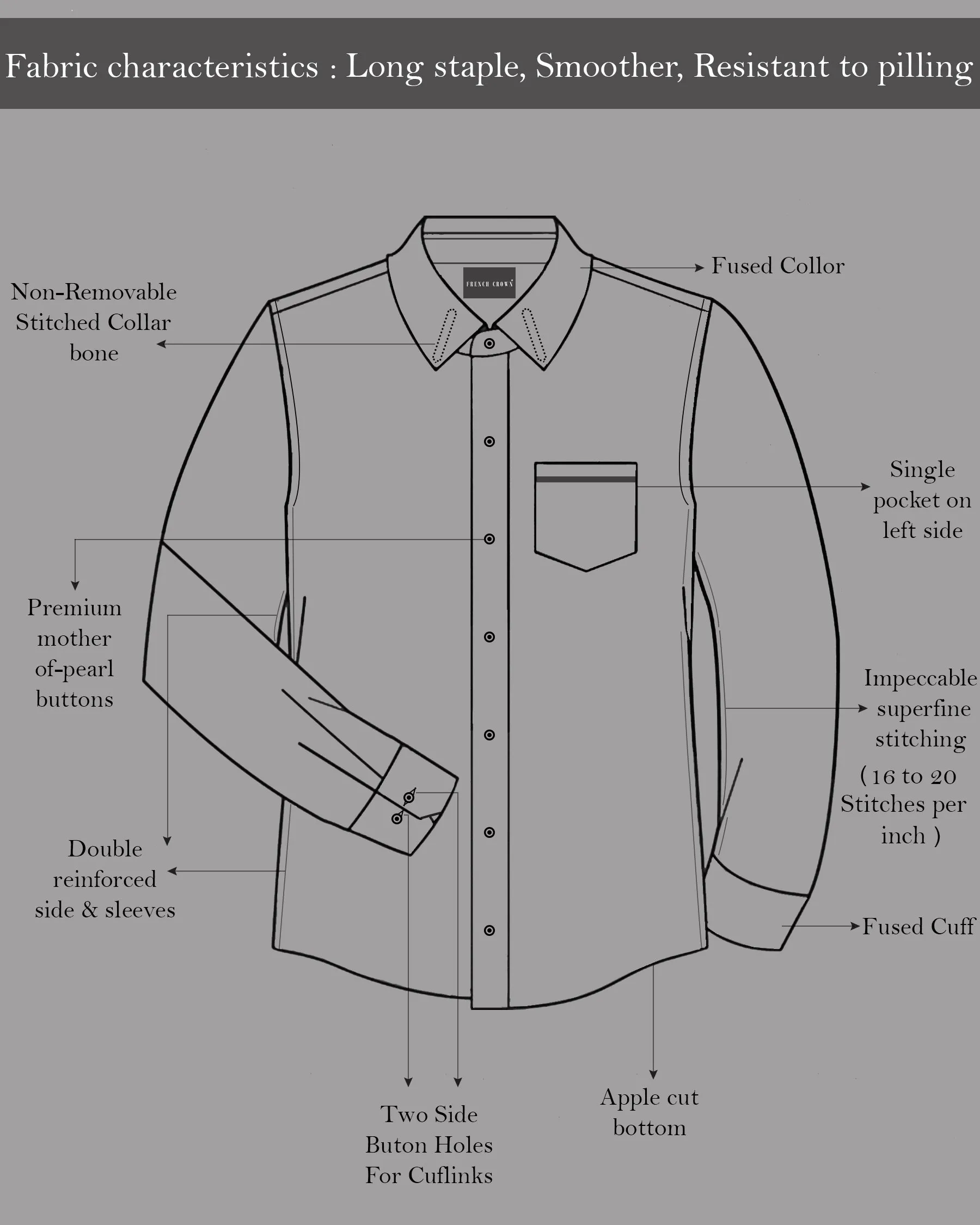 Topaz Blue Ditzy Printed Premium Cotton Shirt