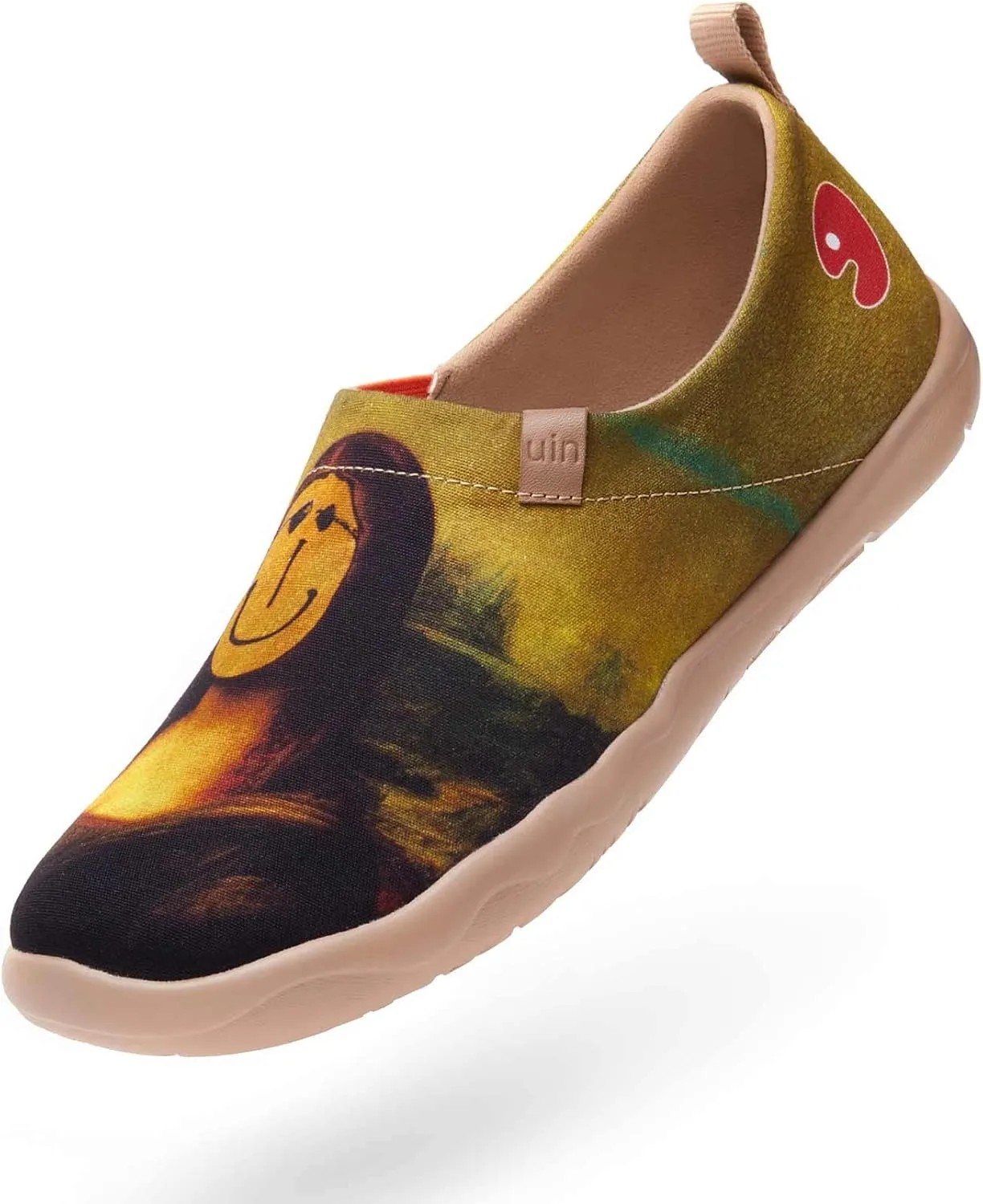 UIN Men's Slip Ons Canvas Lightweight Flats Sneakers Walking Casual Loafers Comfortable Art Painted Travel Shoes
