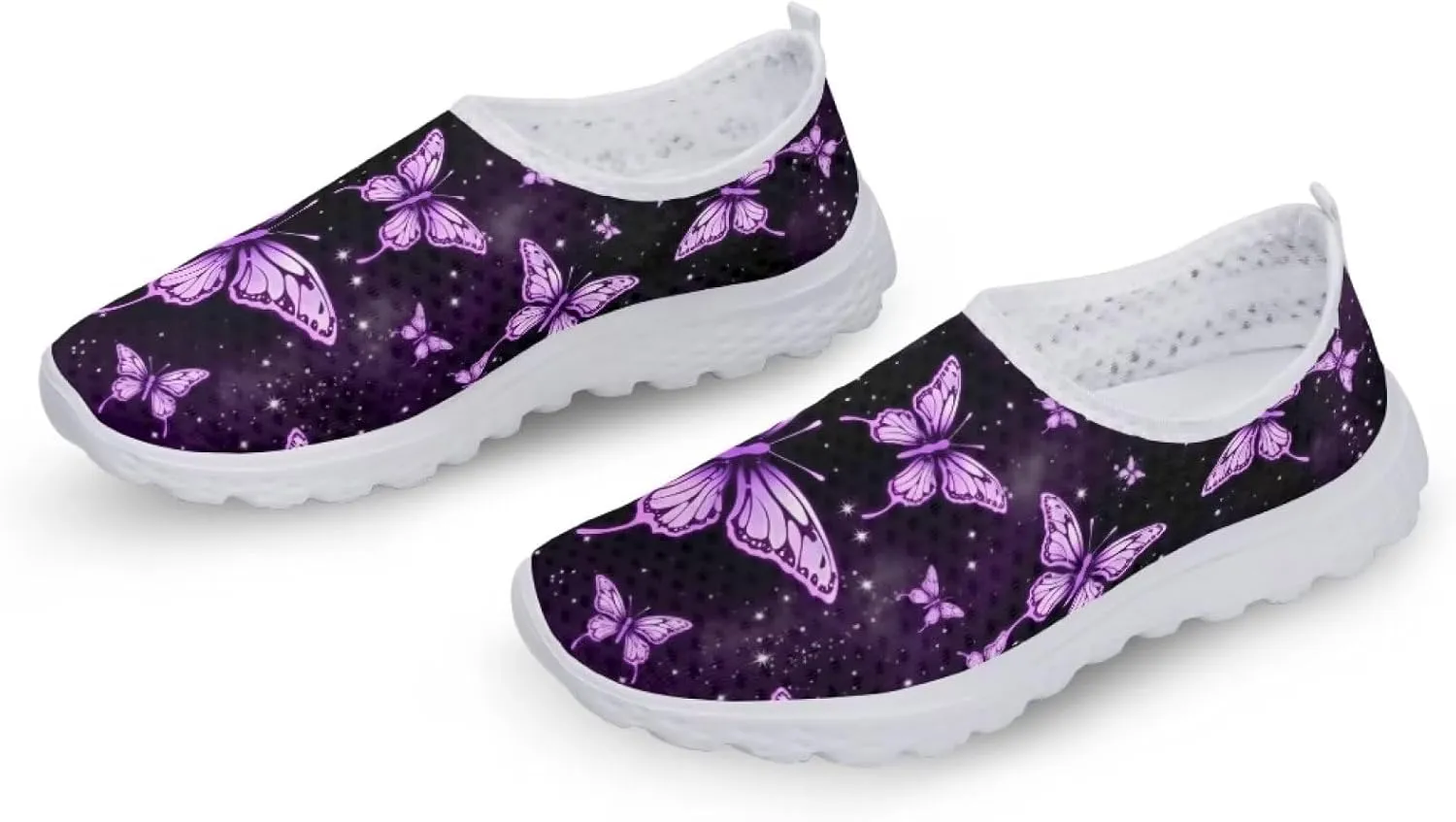 Uourmeti Women’S Running Shoes Gym Walking Workout Sneakers Slip Ons Size 5.5-11.5