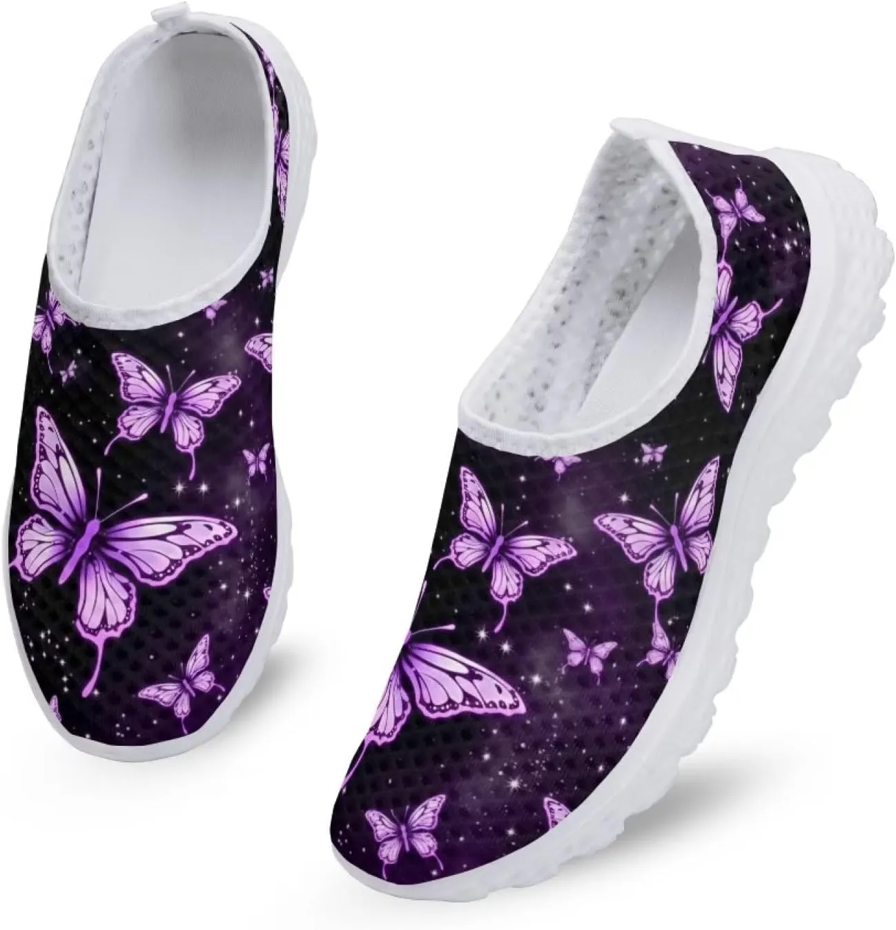 Uourmeti Women’S Running Shoes Gym Walking Workout Sneakers Slip Ons Size 5.5-11.5