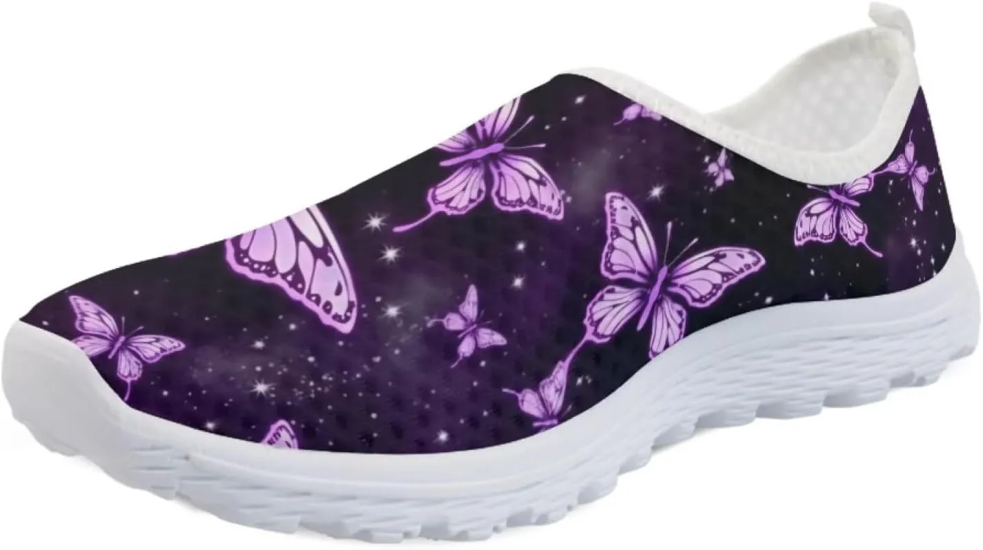 Uourmeti Women’S Running Shoes Gym Walking Workout Sneakers Slip Ons Size 5.5-11.5