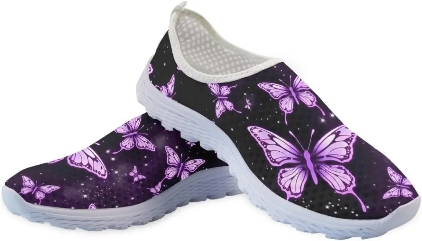 Uourmeti Women’S Running Shoes Gym Walking Workout Sneakers Slip Ons Size 5.5-11.5