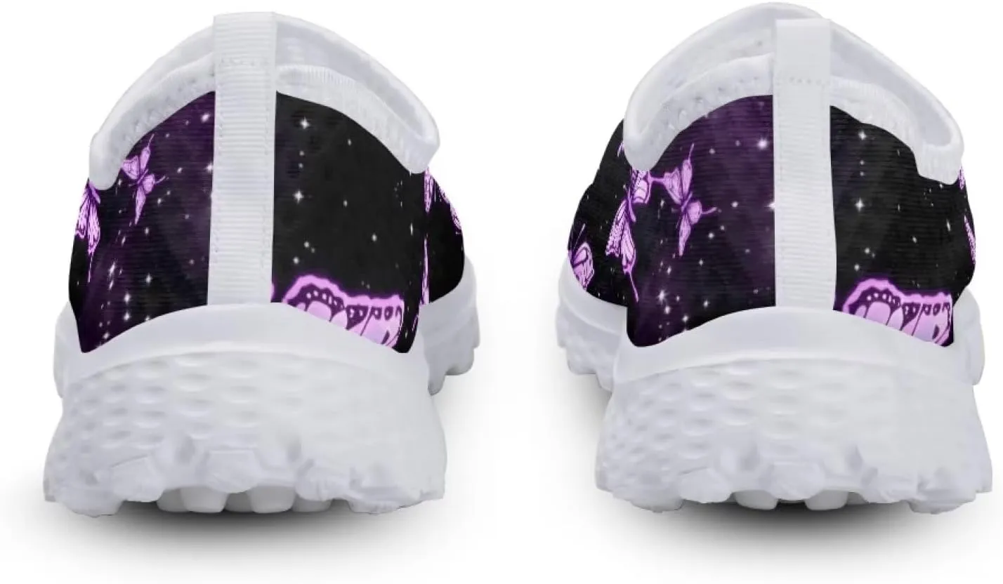 Uourmeti Women’S Running Shoes Gym Walking Workout Sneakers Slip Ons Size 5.5-11.5